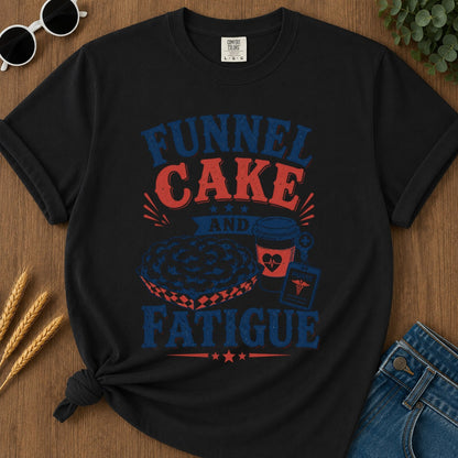 Funnel Cake Fatigue T-shirt - Black Mockup