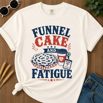 Funnel Cake Fatigue T-shirt - Ivory Mockup