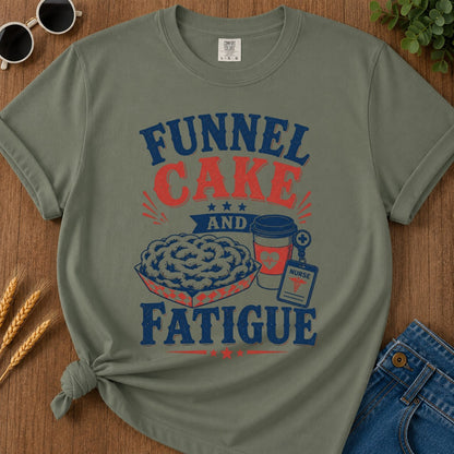 Funnel Cake Fatigue T-shirt - Moss Mockup