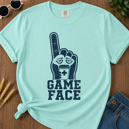 Game Face T-shirt - Chalky Mint Mockup