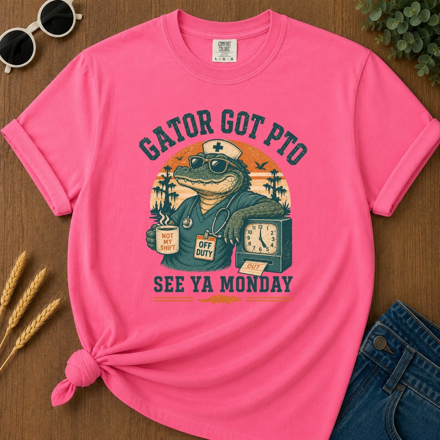 Gator Got Pto T-shirt - Crunchberry Mockup