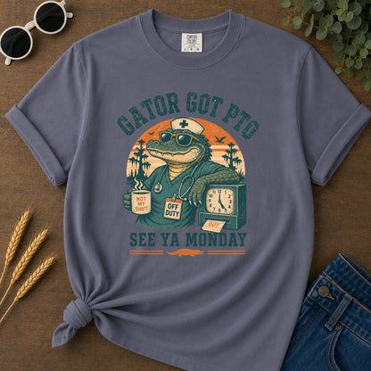 Gator Got Pto T-shirt - Navy Mockup