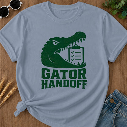 Gator Handoff T-shirt - Blue Jean Mockup