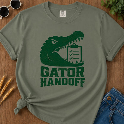 Gator Handoff T-shirt - Moss Mockup