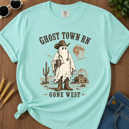 Ghost Town Rn T-shirt - Chalky Mint Mockup