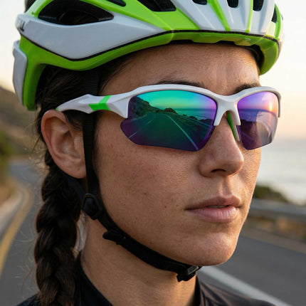 Half Glare | Polarized UV400 Half Frame Sunglasses – Driving & Cycling Unisex – Sunglasses | RAYZORA