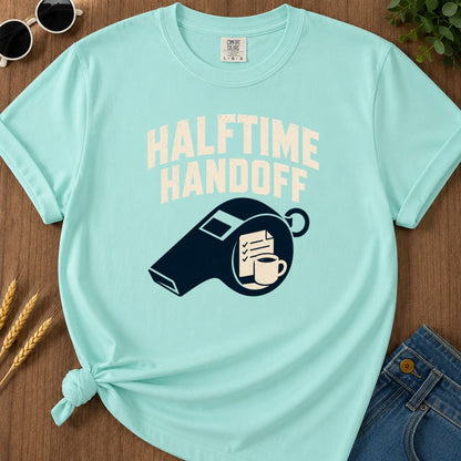 Halftime Handoff T-shirt - Chalky Mint Mockup