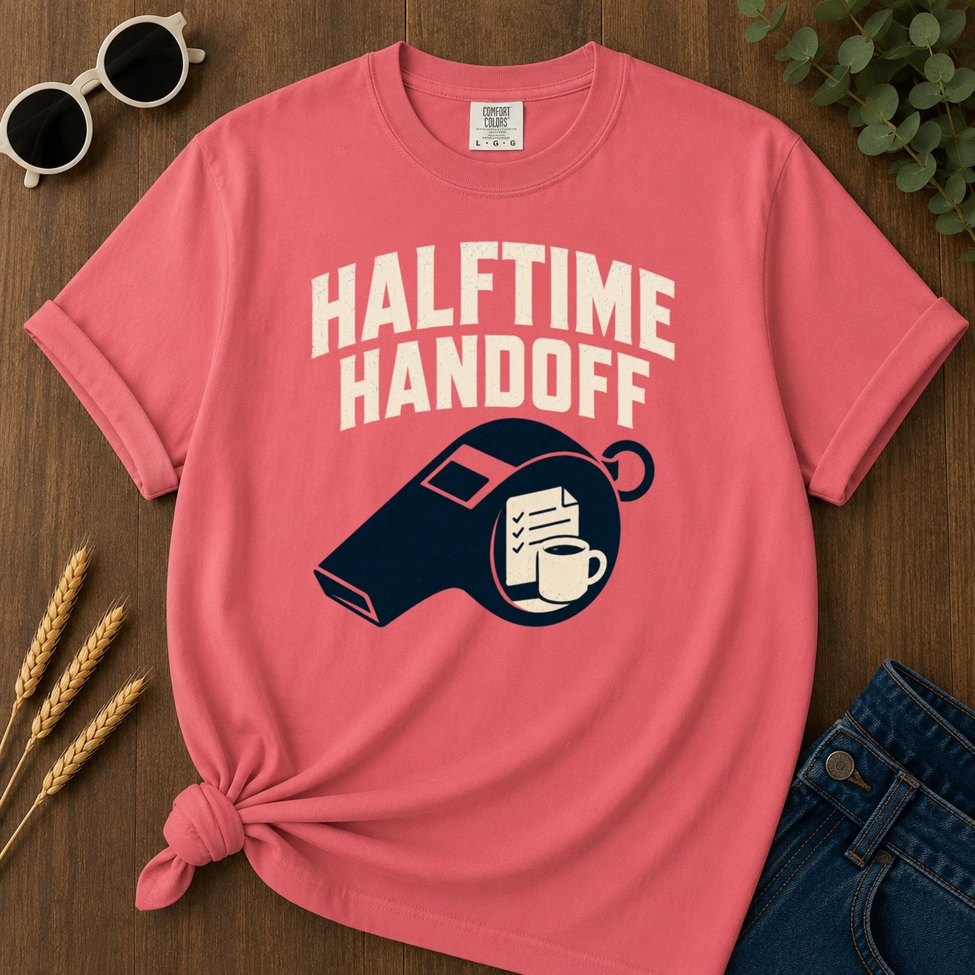 Halftime Handoff T-shirt - Watermelon Mockup
