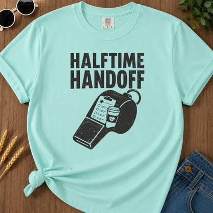 Halftime Handoff Variant T-shirt - Chalky Mint Mockup