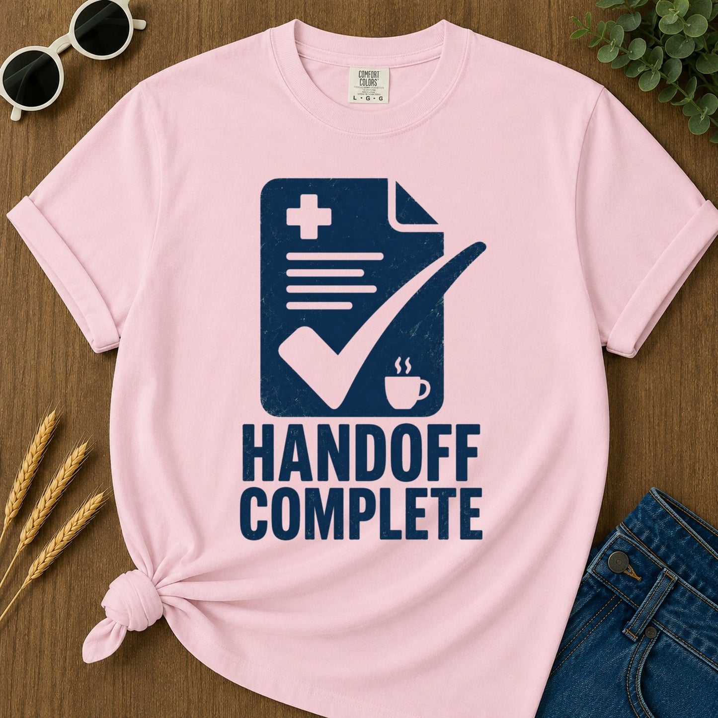Handoff Complete T-shirt - Blossom Mockup
