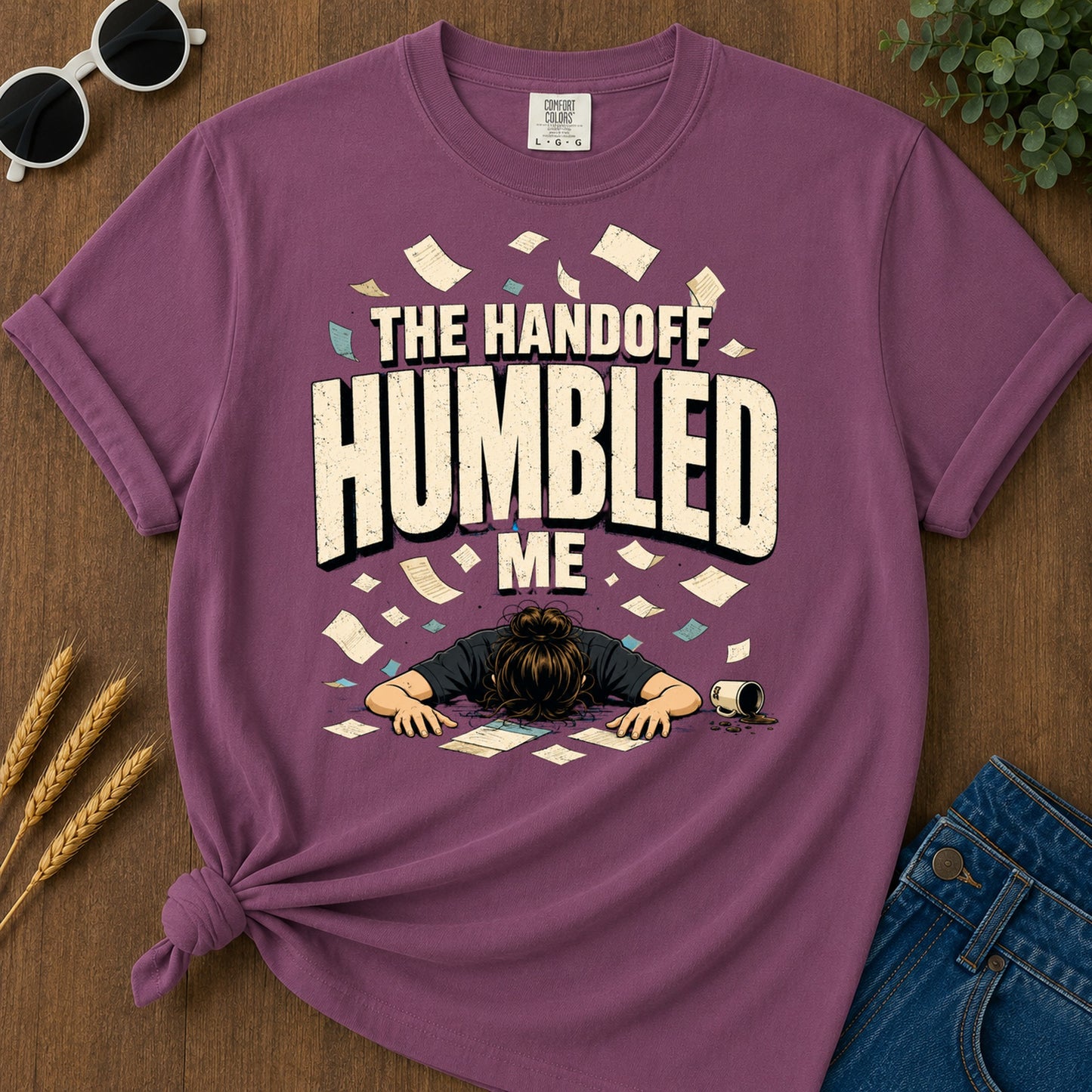 Handoff Humbled Me T-Shirt - Berry
