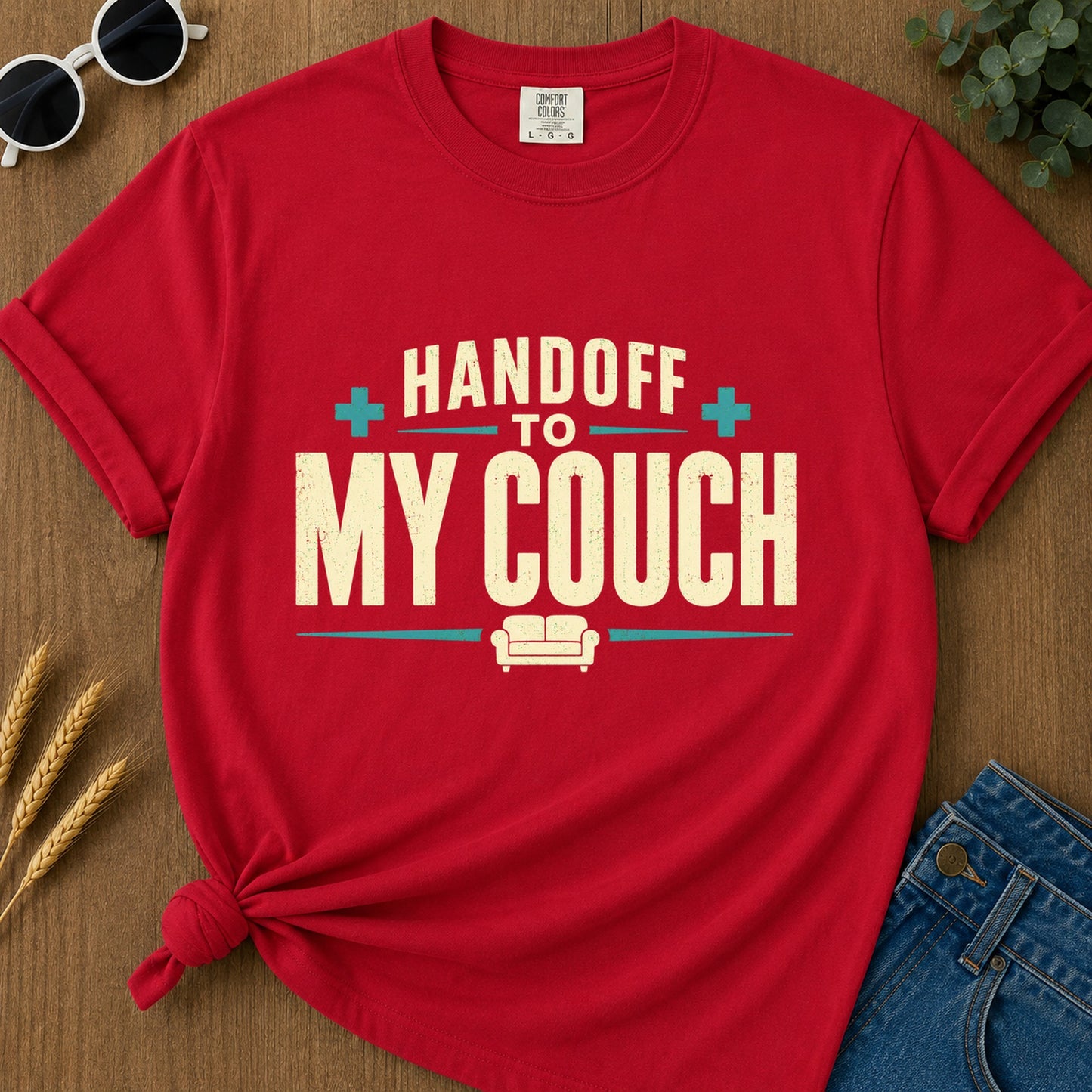 Handoff To My Couch T-Shirt - Red