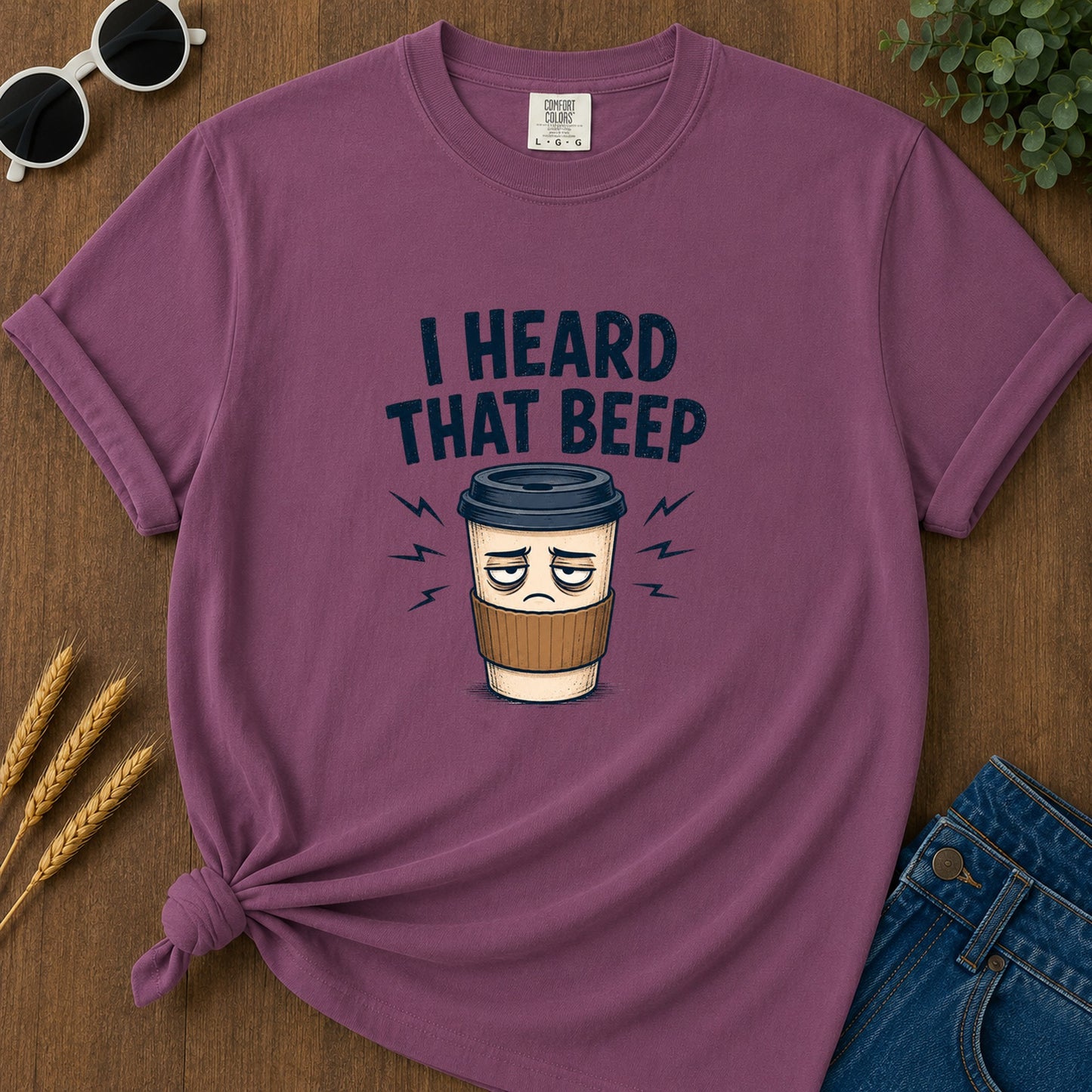 Heard That Beep T-Shirt - Berry