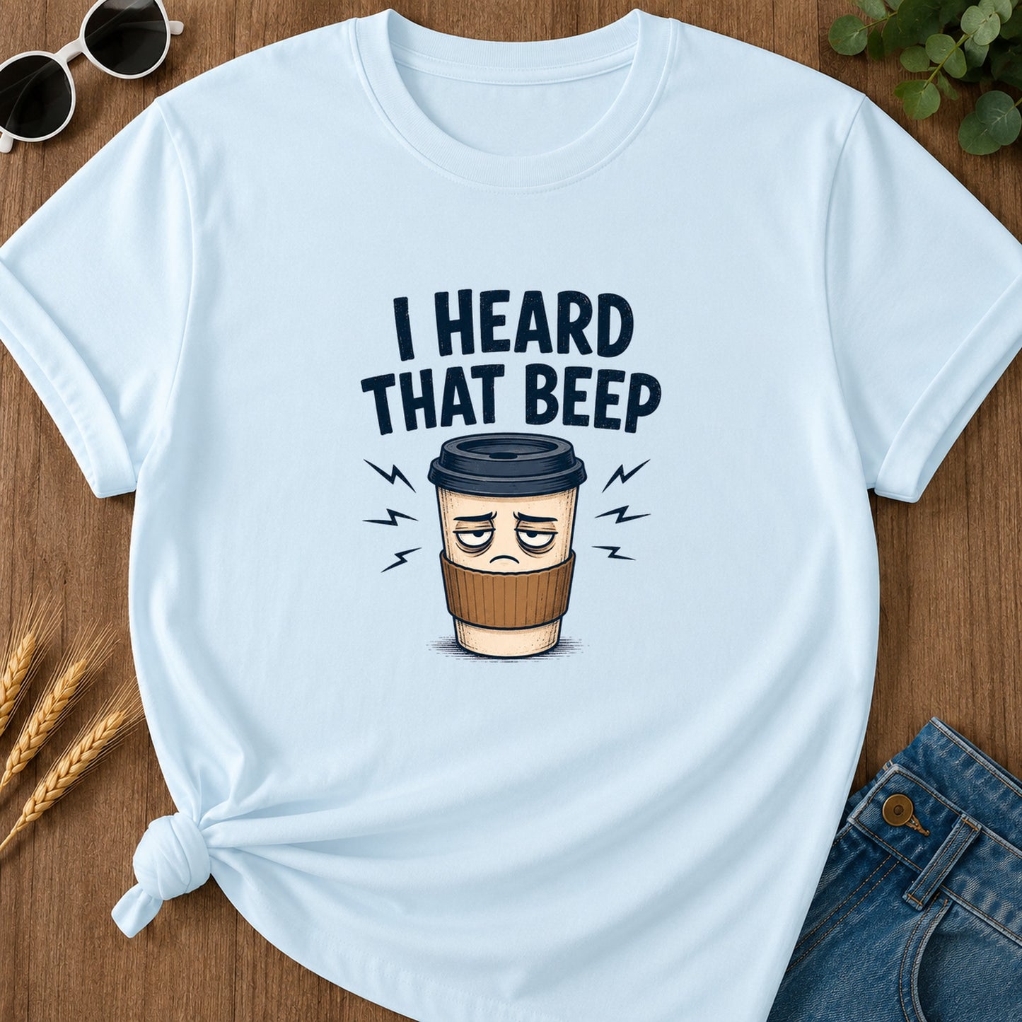 Heard That Beep T-Shirt - Chambray