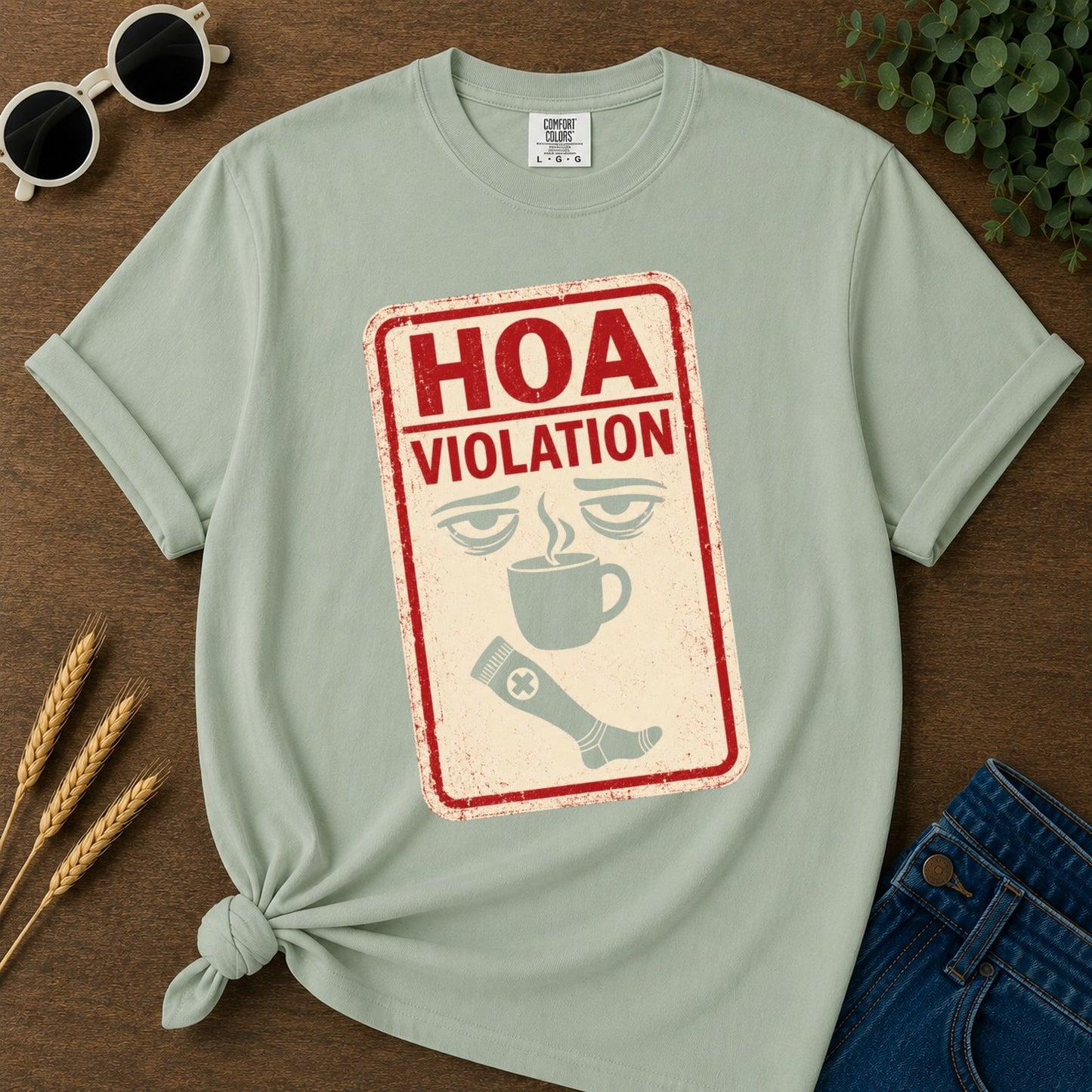 Hoa Violation T-shirt - Bay Mockup