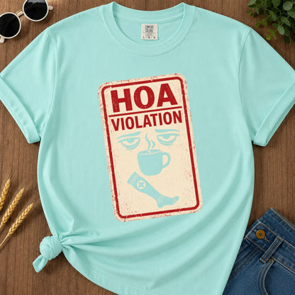 Hoa Violation T-shirt - Chalky Mint Mockup
