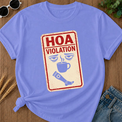 Hoa Violation T-shirt - Flo Blue Mockup