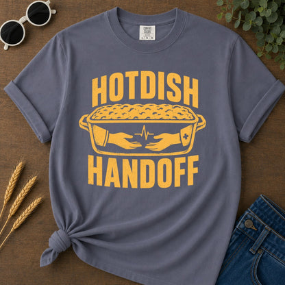 Hotdish Handoff 2 T-shirt - Navy Mockup