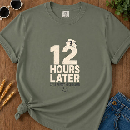 Hours Later T-Shirt - Moss