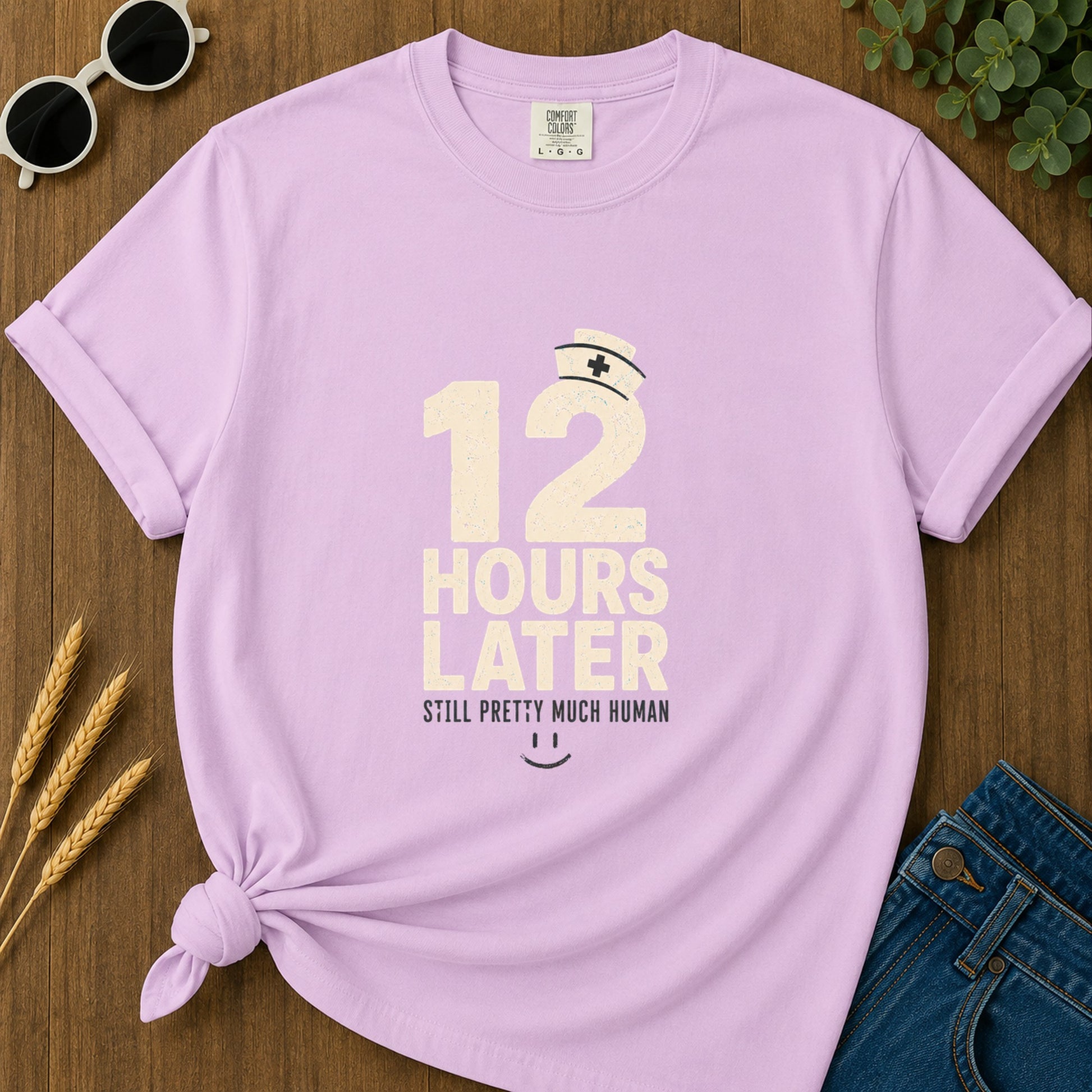 Hours Later T-Shirt - Orchid