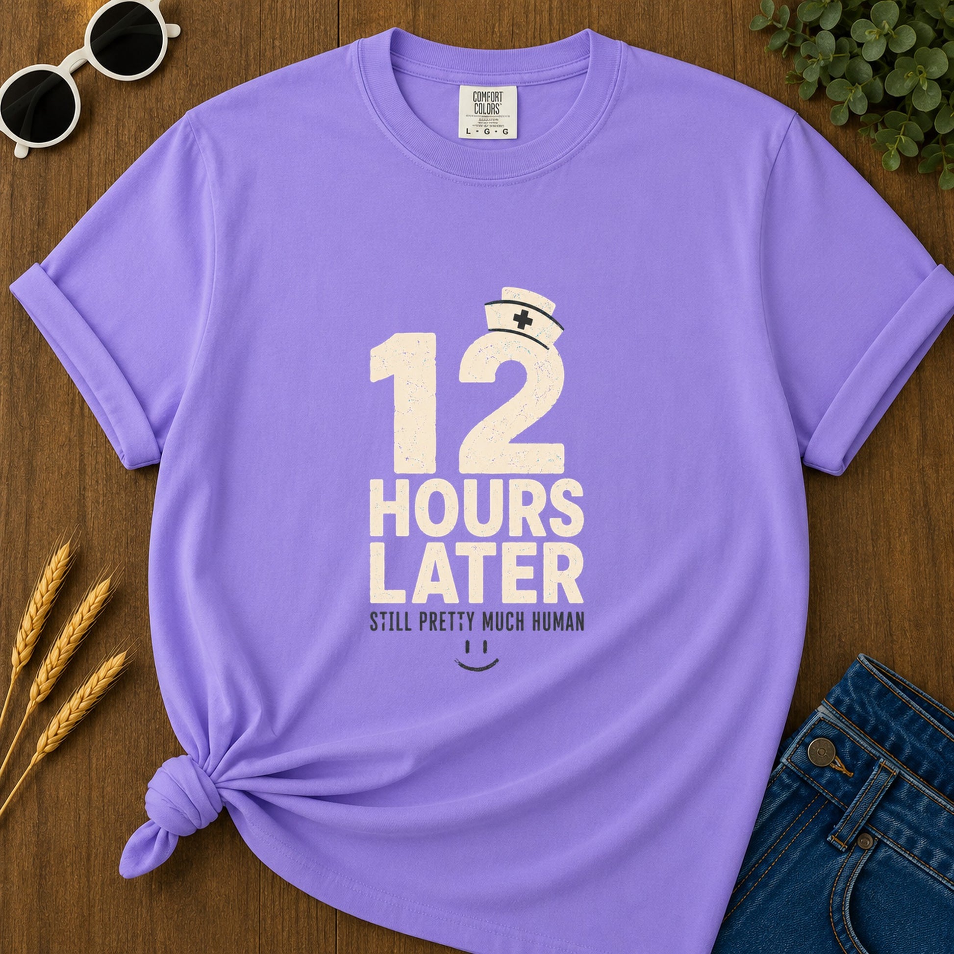 Hours Later T-Shirt - Violet