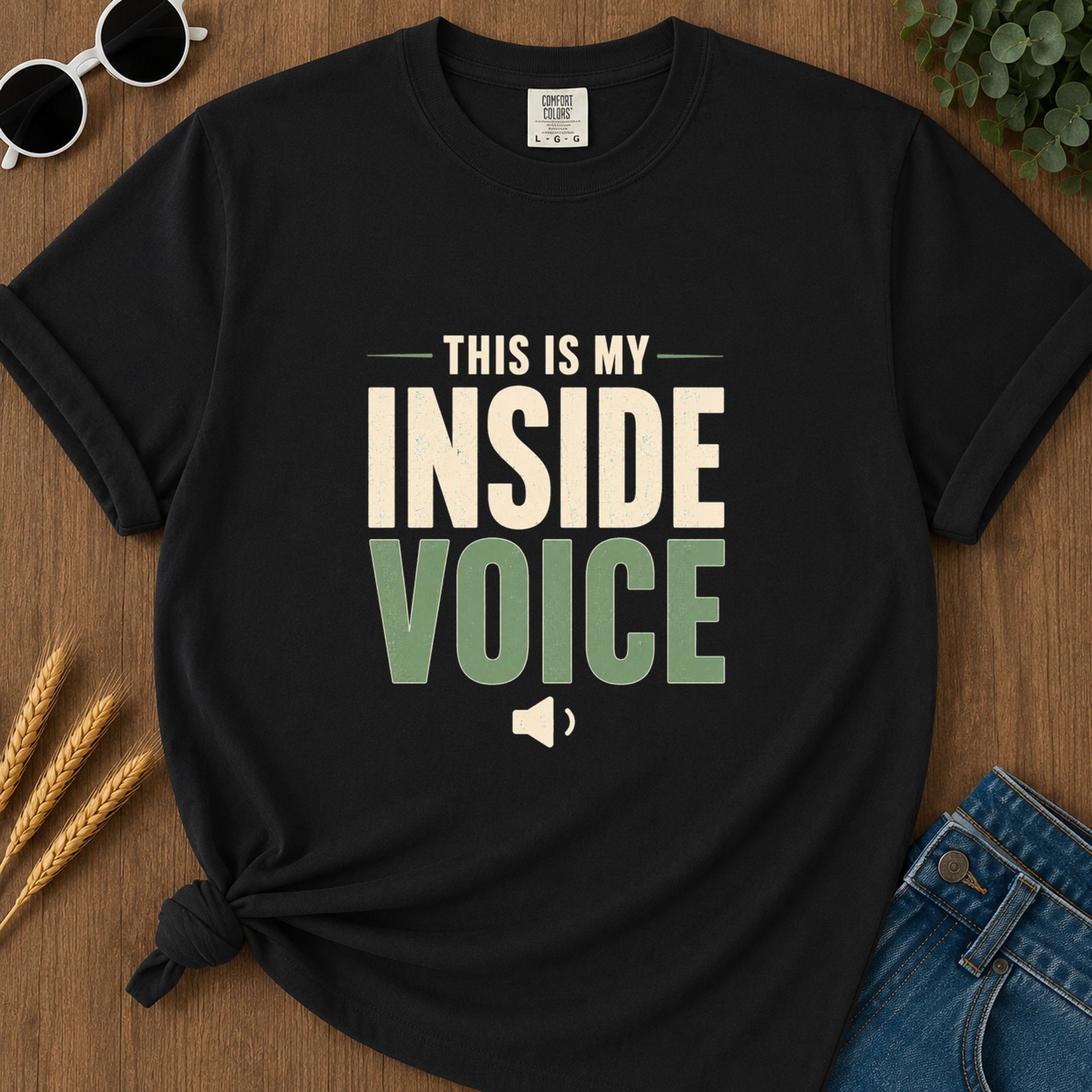 Inside Voice T-Shirt - Black