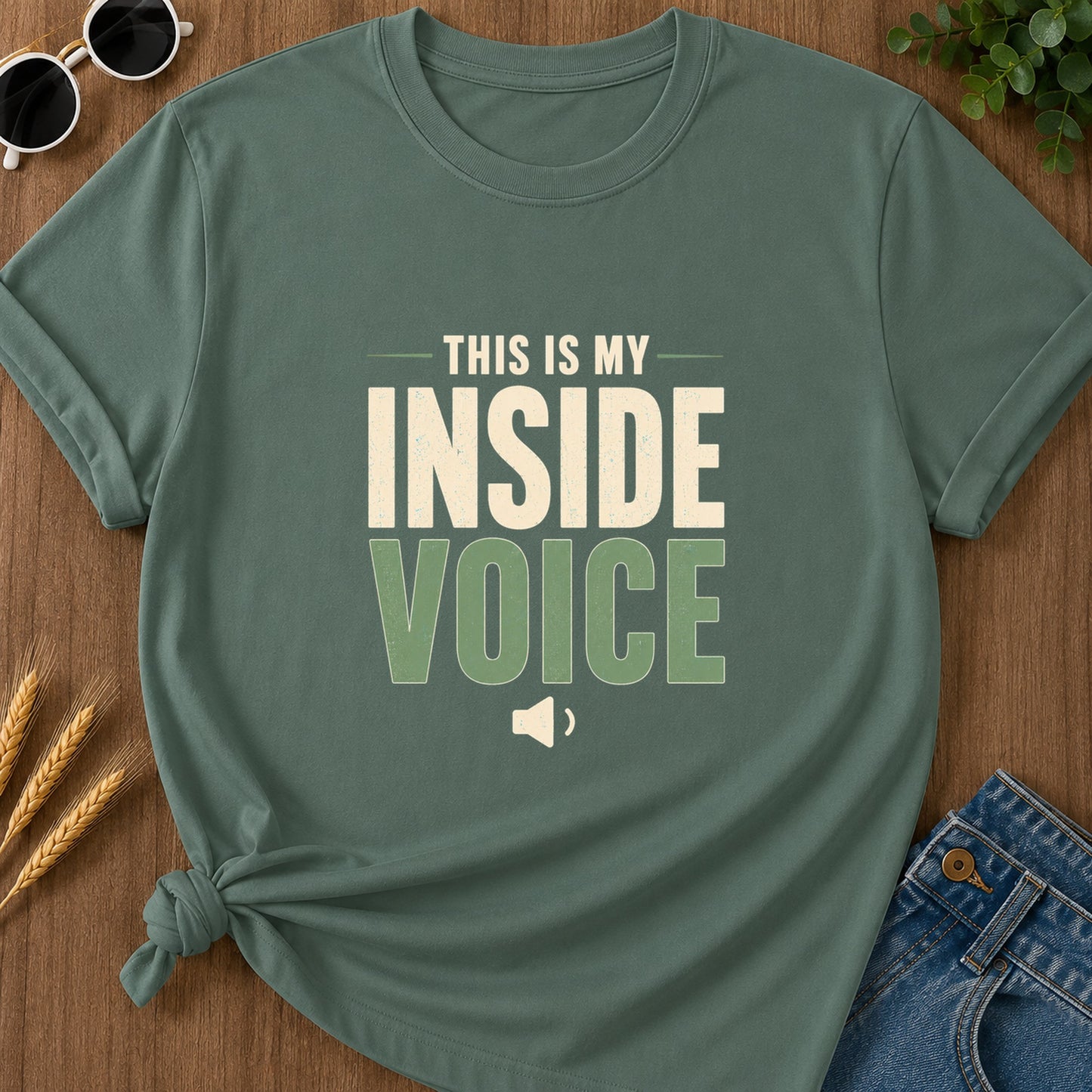 Inside Voice T-Shirt - Blue Spruce