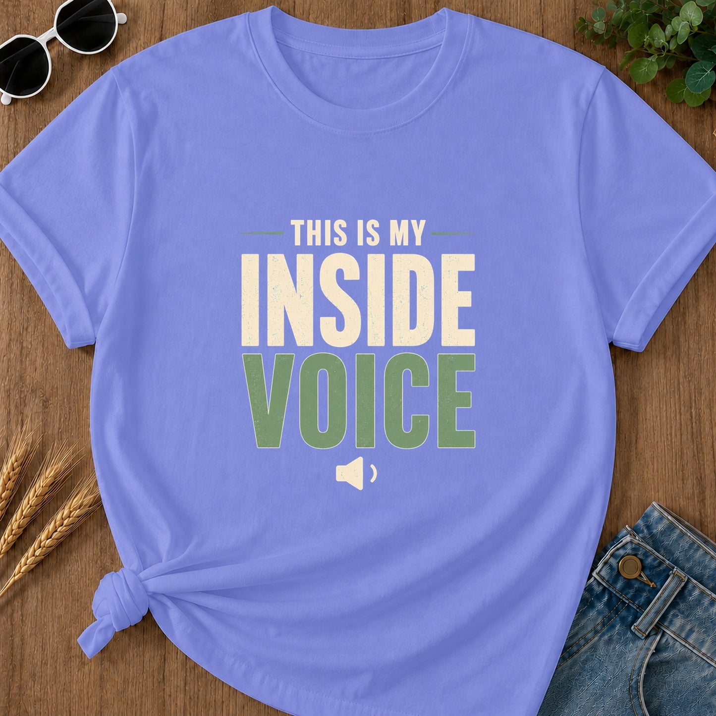 Inside Voice T-Shirt - Flo Blue
