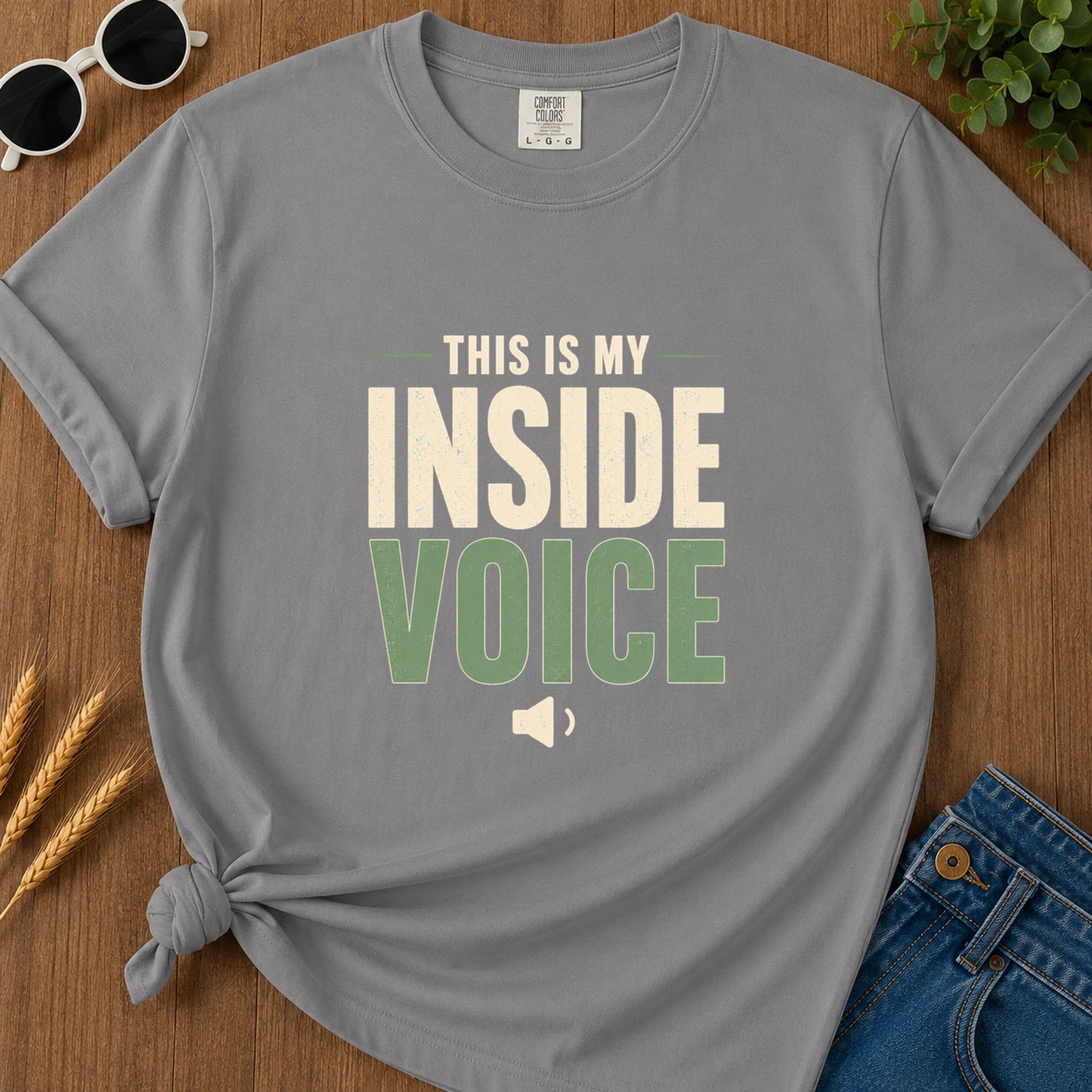 Inside Voice T-Shirt - Grey