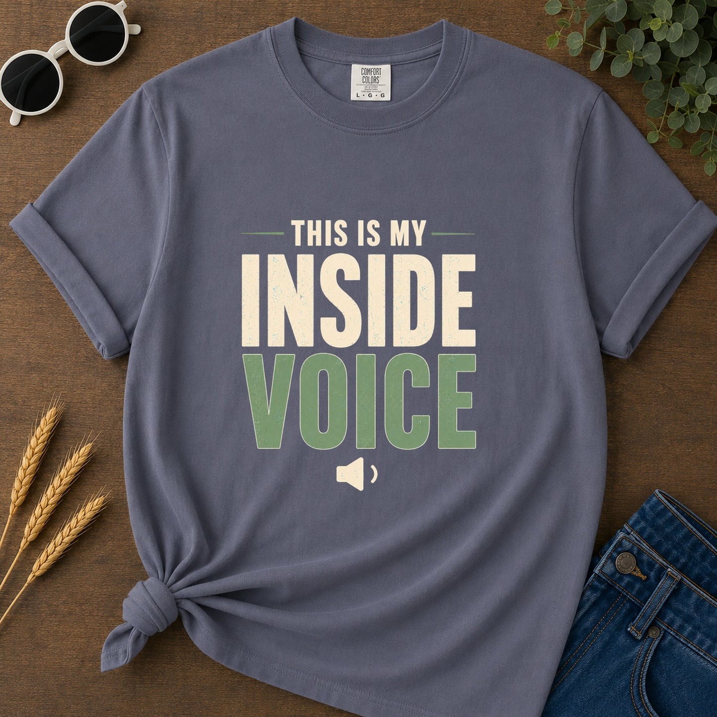 Inside Voice T-Shirt - Navy