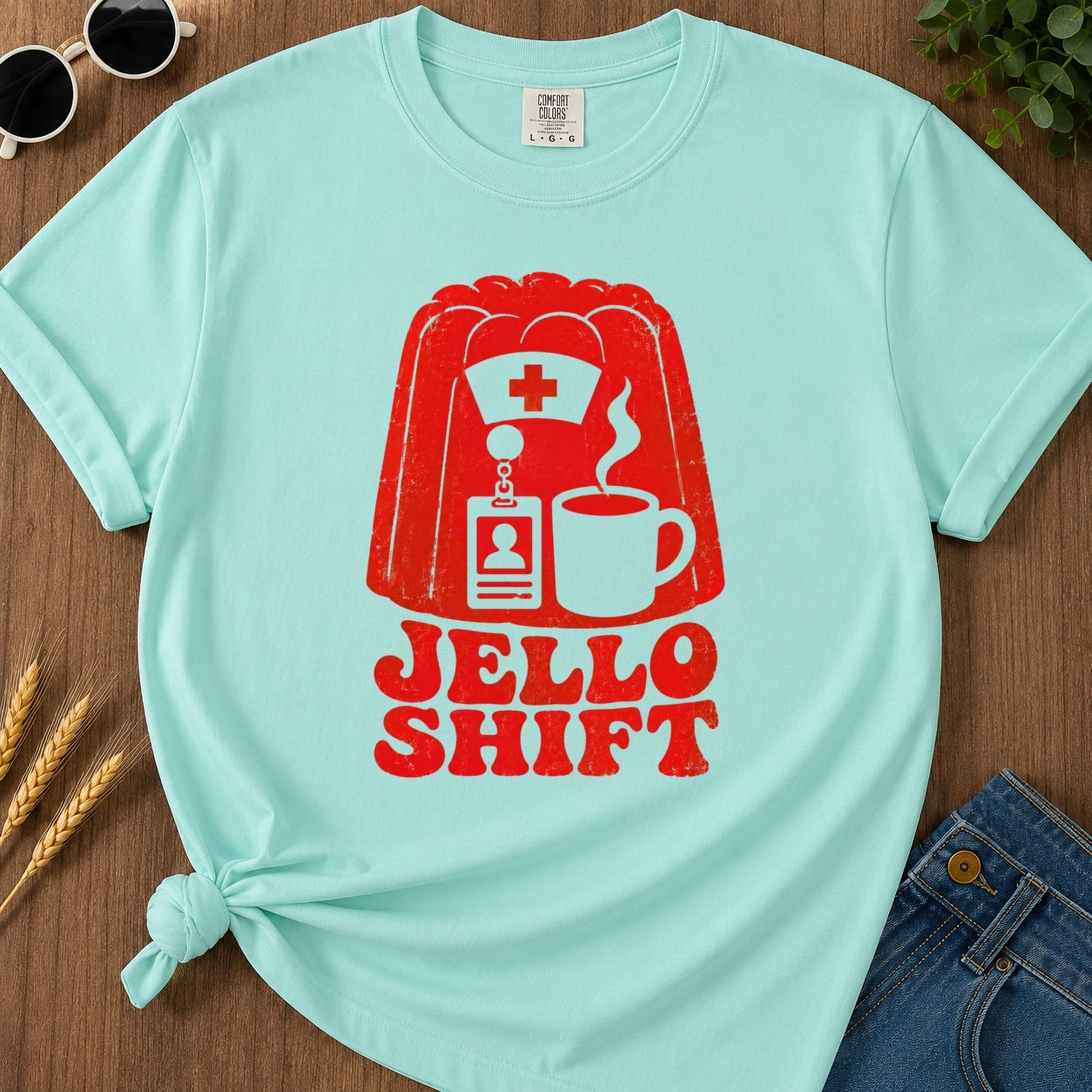 Jello Shift T-shirt - Chalky Mint Mockup