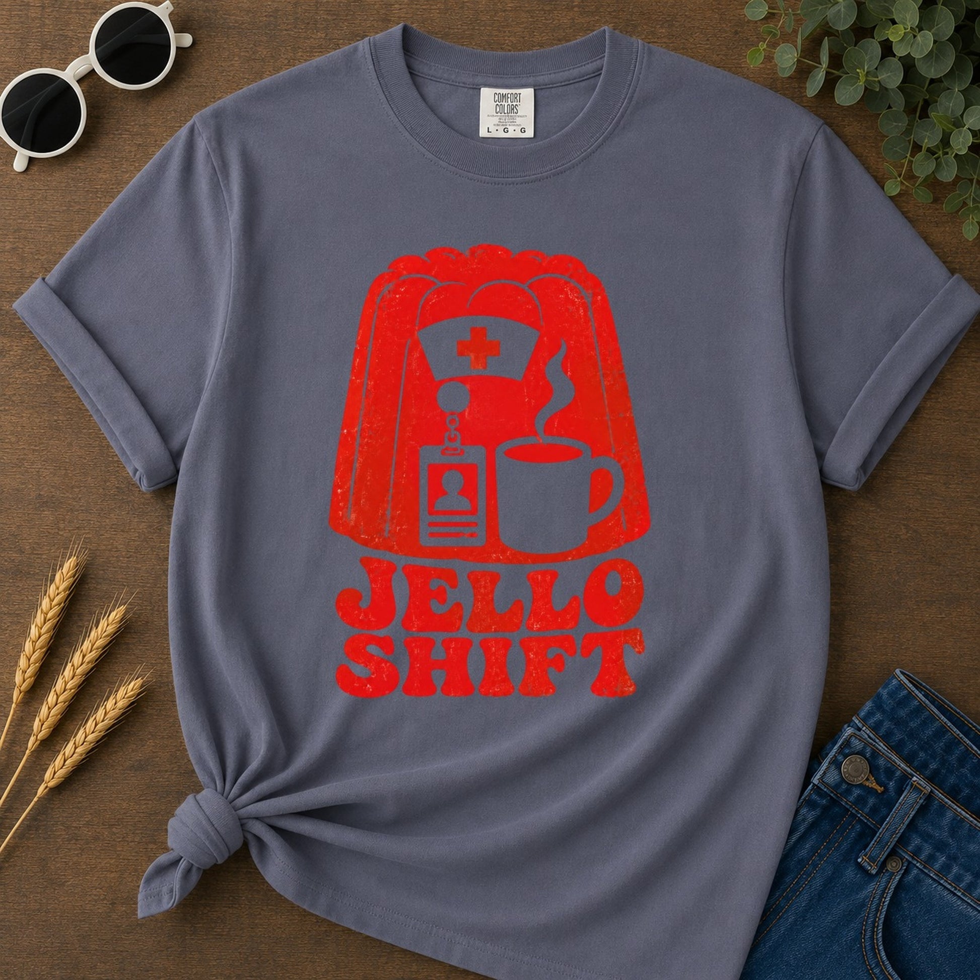 Jello Shift T-shirt - Navy Mockup