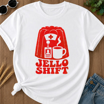 Jello Shift T-shirt - White Mockup