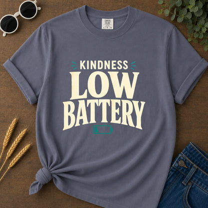 Kindness Low Battery T-Shirt - Navy