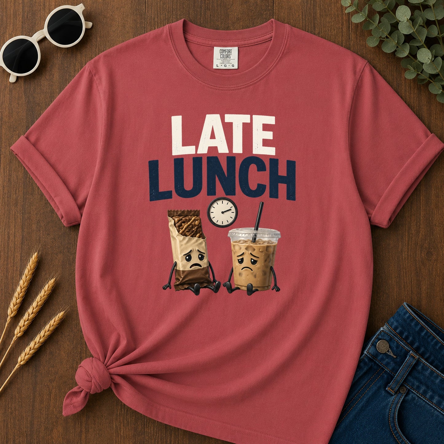Late Lunch T-Shirt - Crimson
