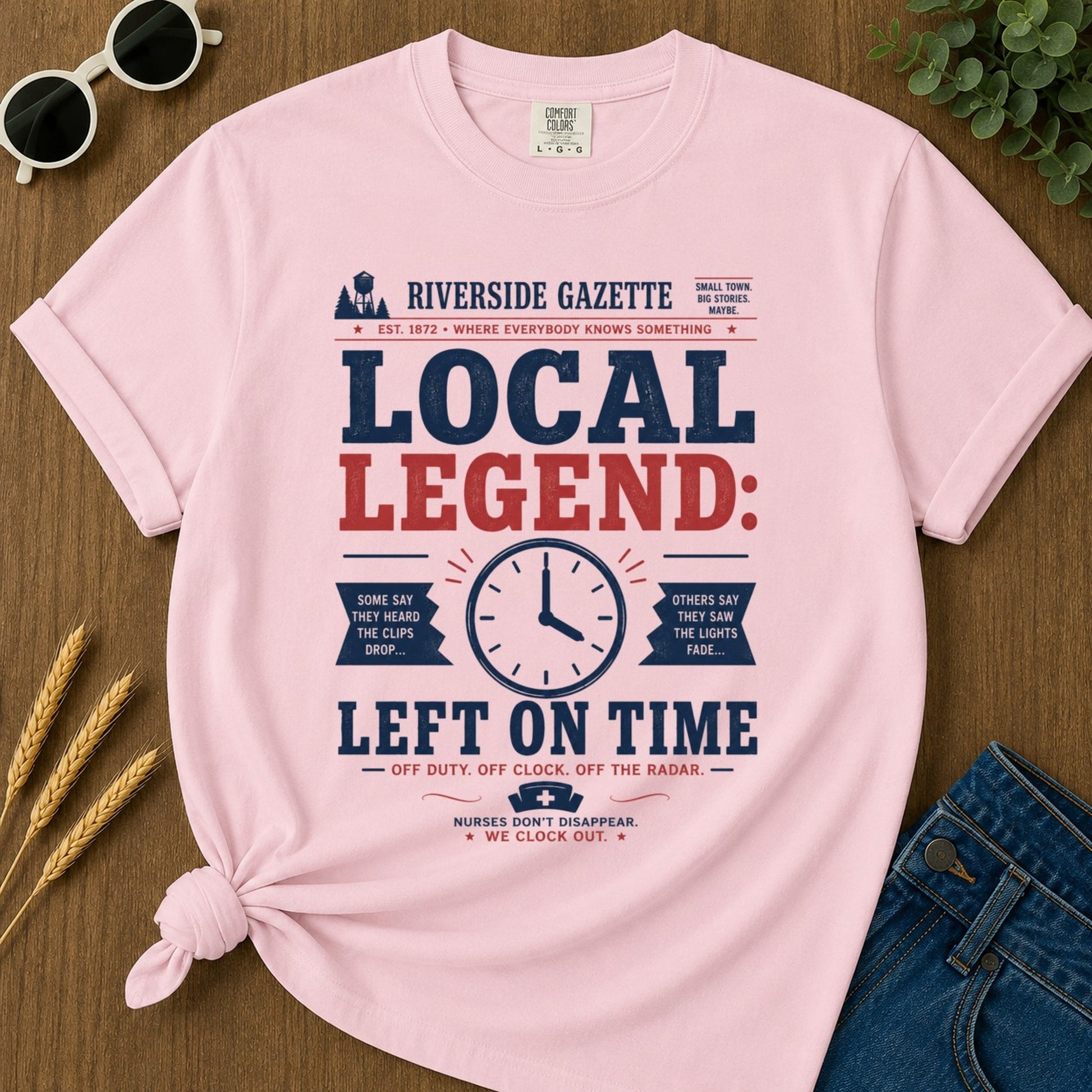 Left Time T-shirt - Blossom Mockup