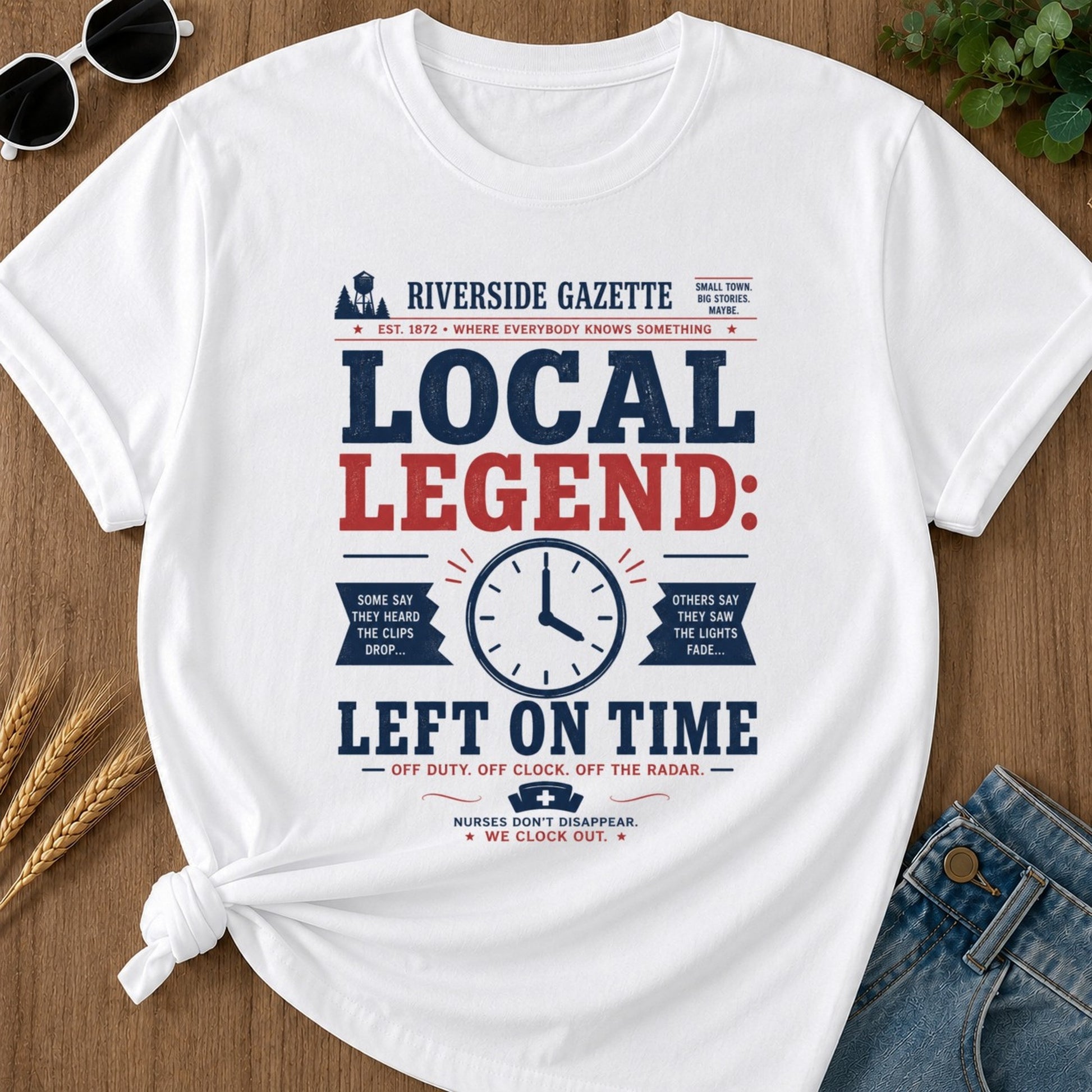 Left Time T-shirt - White Mockup