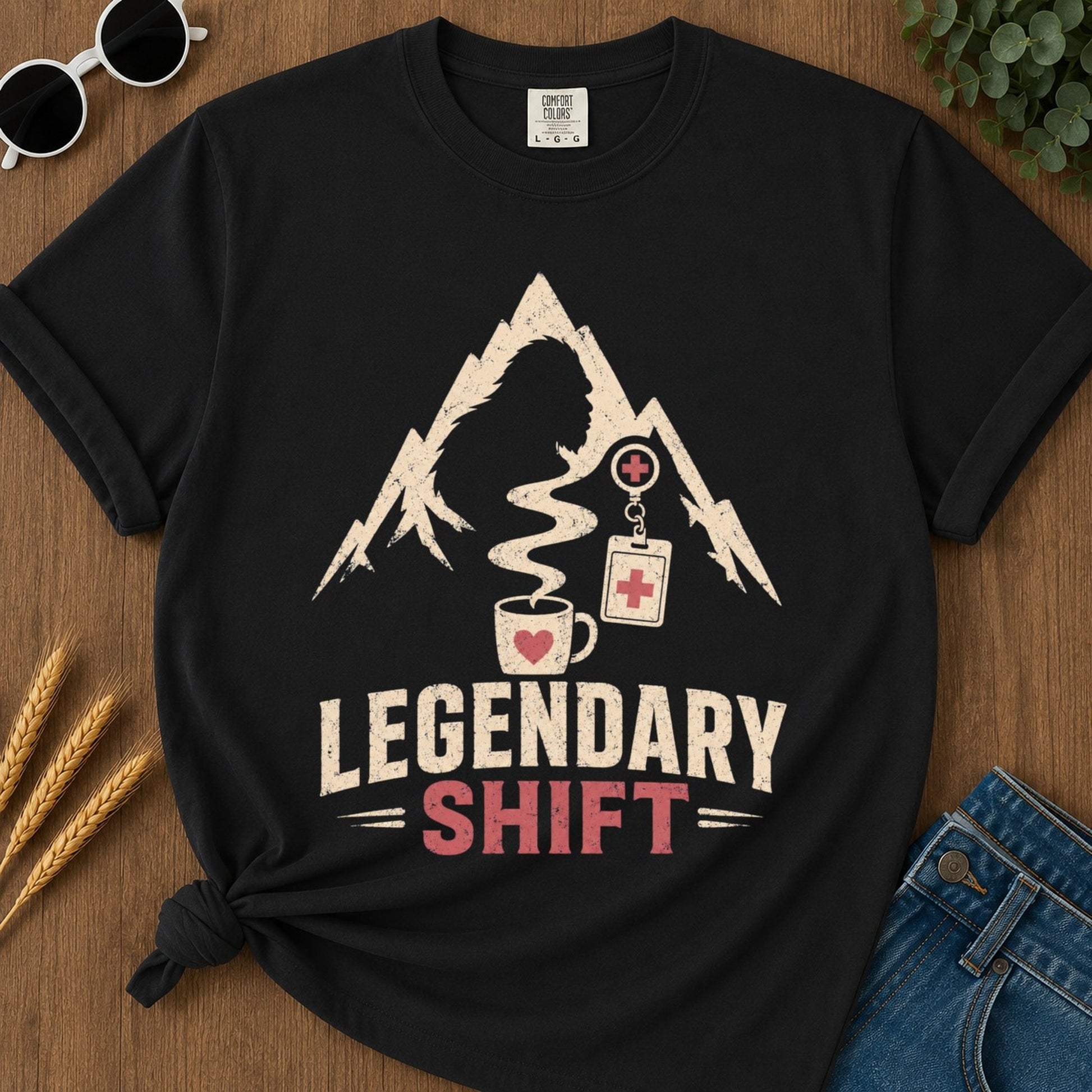 Legendary Shift T-shirt - Black Mockup