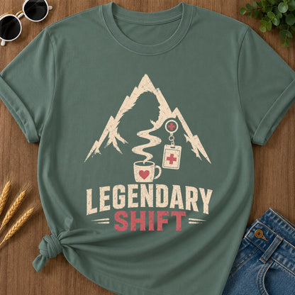 Legendary Shift T-shirt - Blue Spruce Mockup