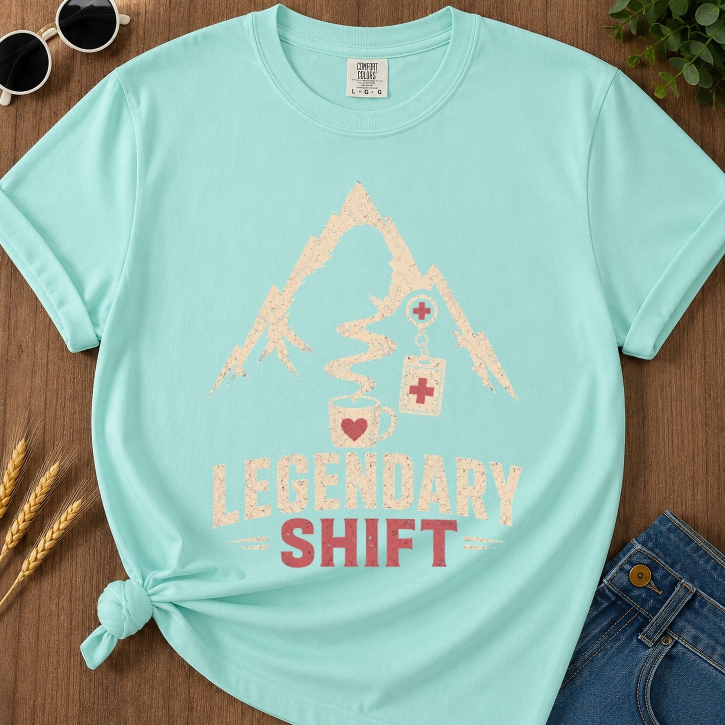 Legendary Shift T-shirt - Chalky Mint Mockup