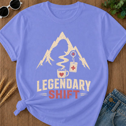 Legendary Shift T-shirt - Flo Blue Mockup