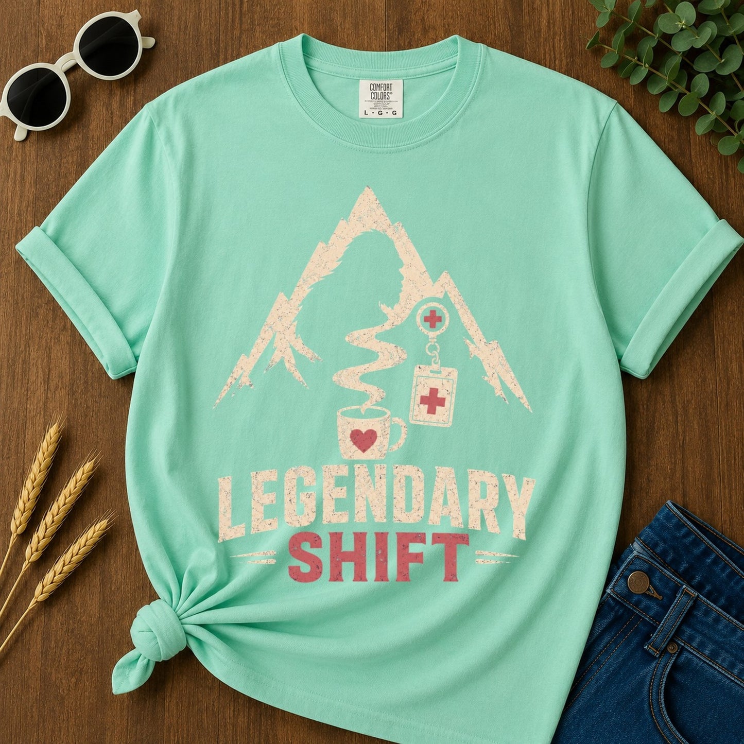 Legendary Shift T-shirt - Island Reef Mockup