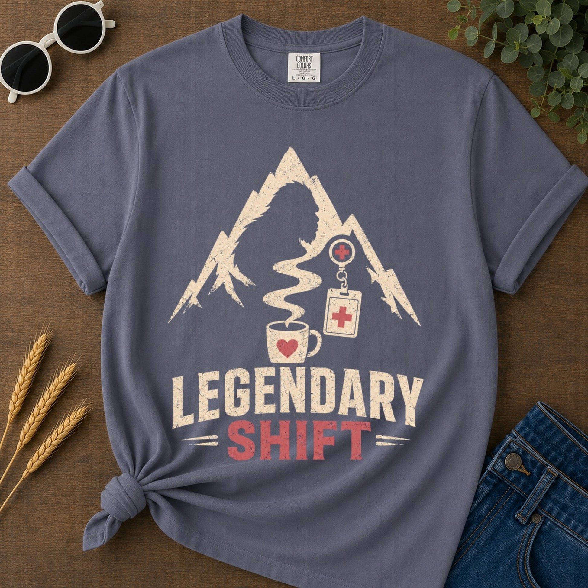 Legendary Shift T-shirt - Navy Mockup