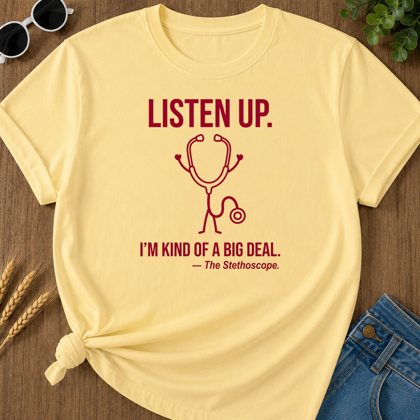 Listen Up T-Shirt - Butter