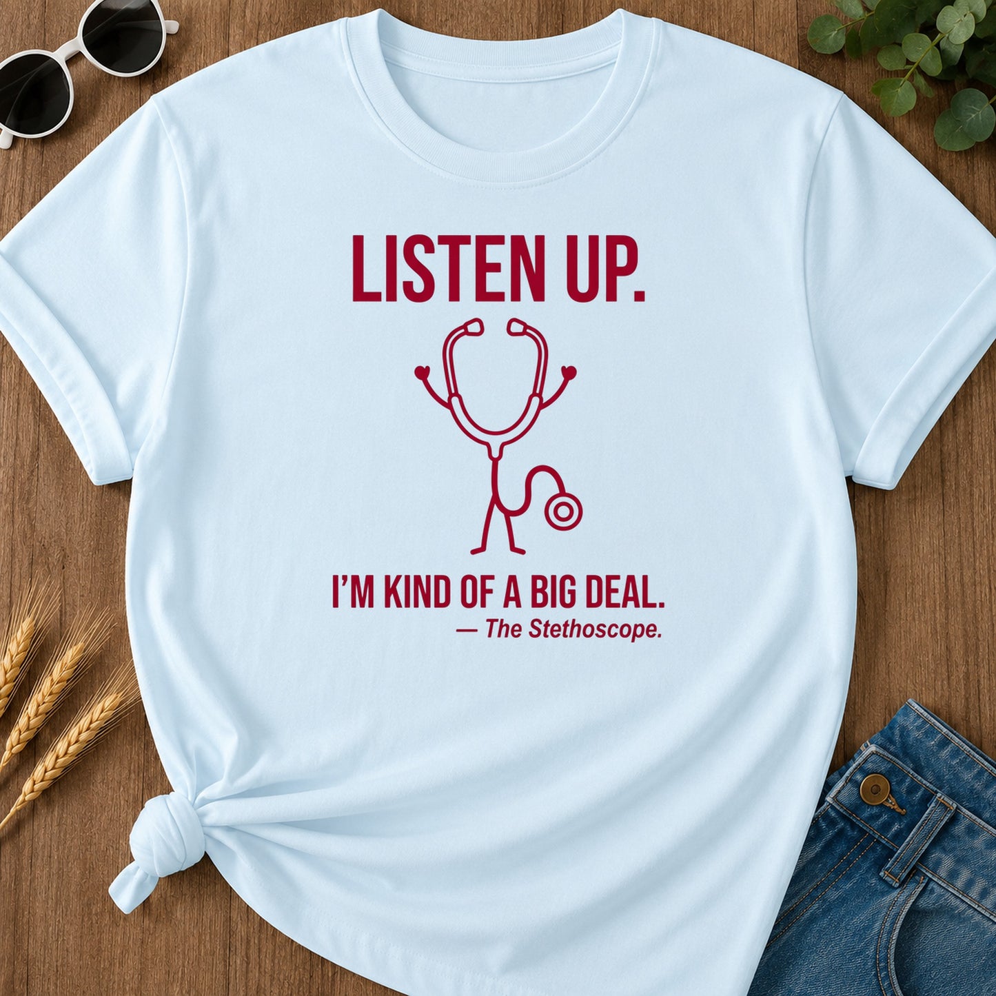 Listen Up T-Shirt - Chambray