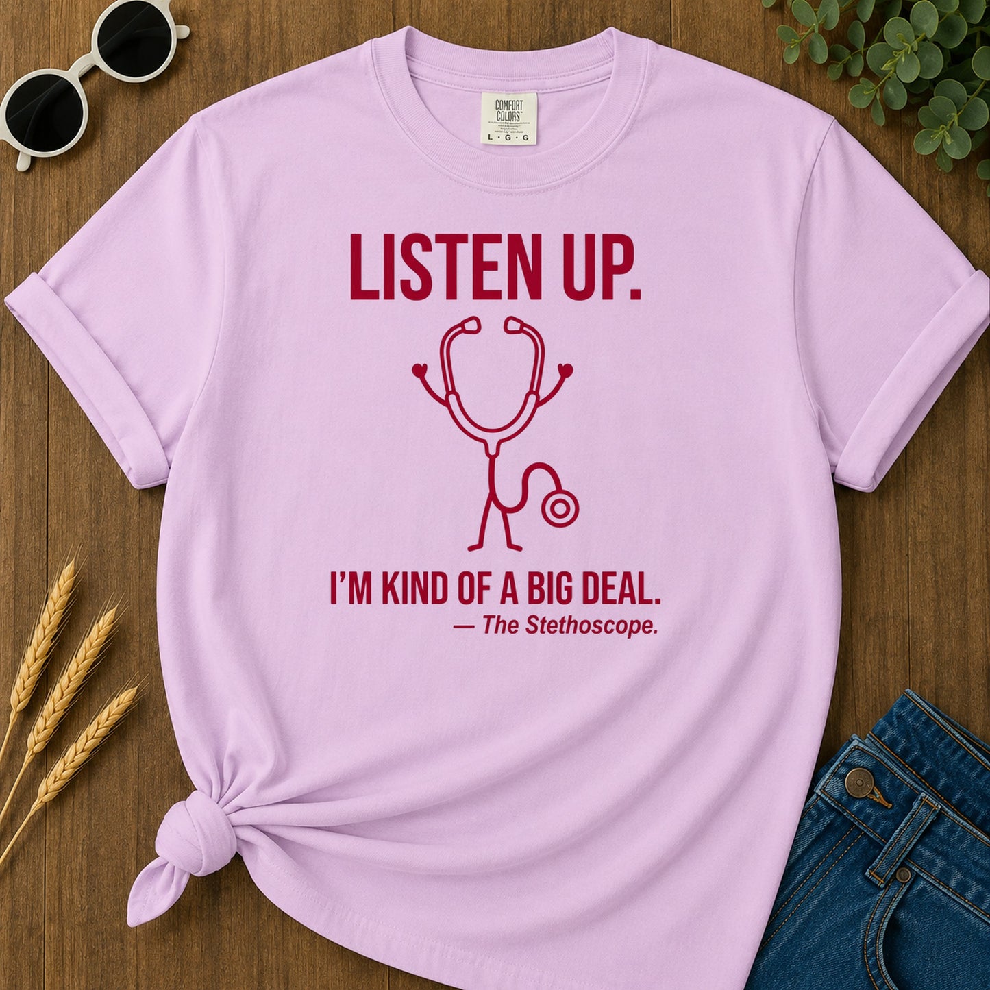 Listen Up T-Shirt - Orchid