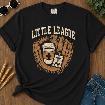 Little League T-shirt - Black Mockup