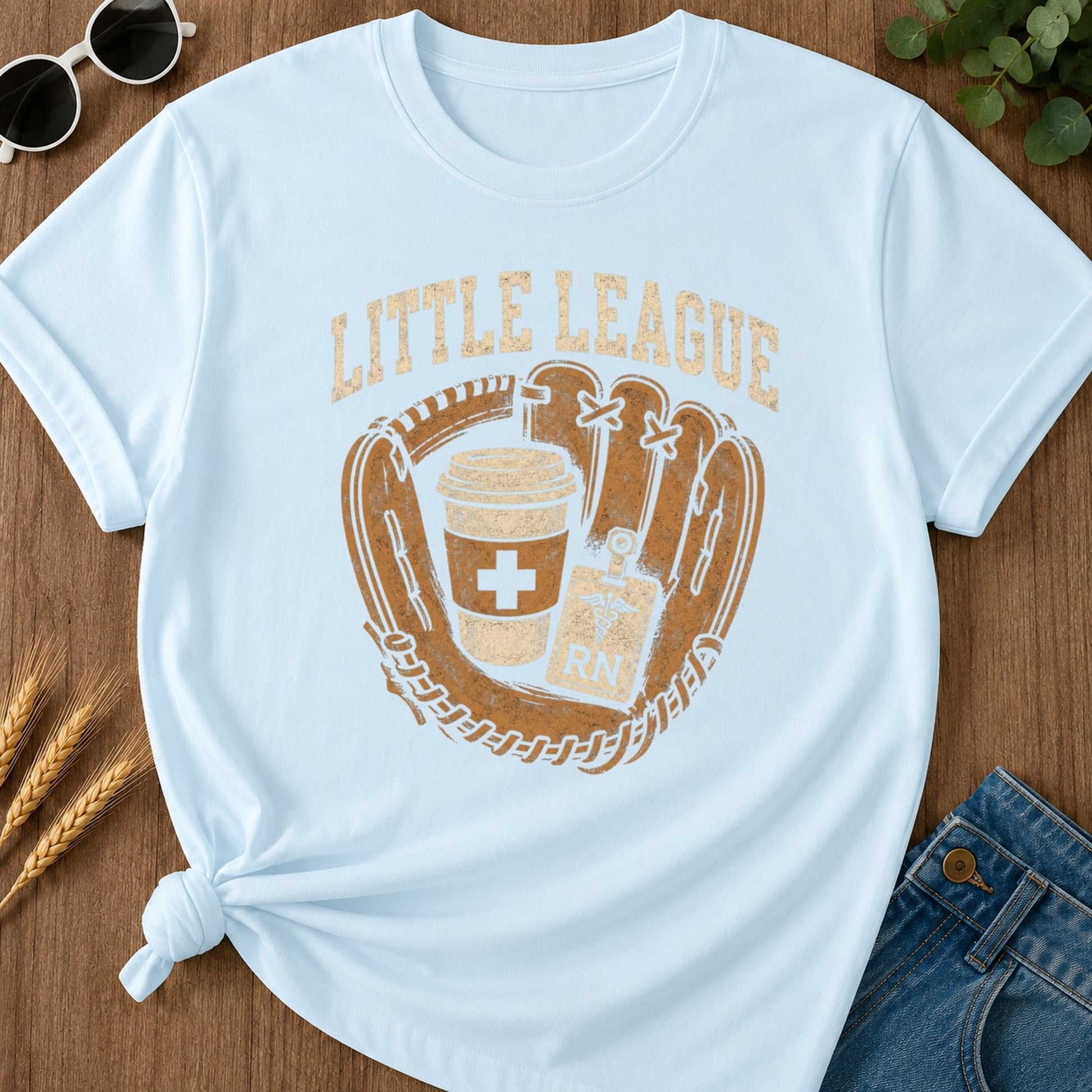 Little League T-shirt - Chambray Mockup