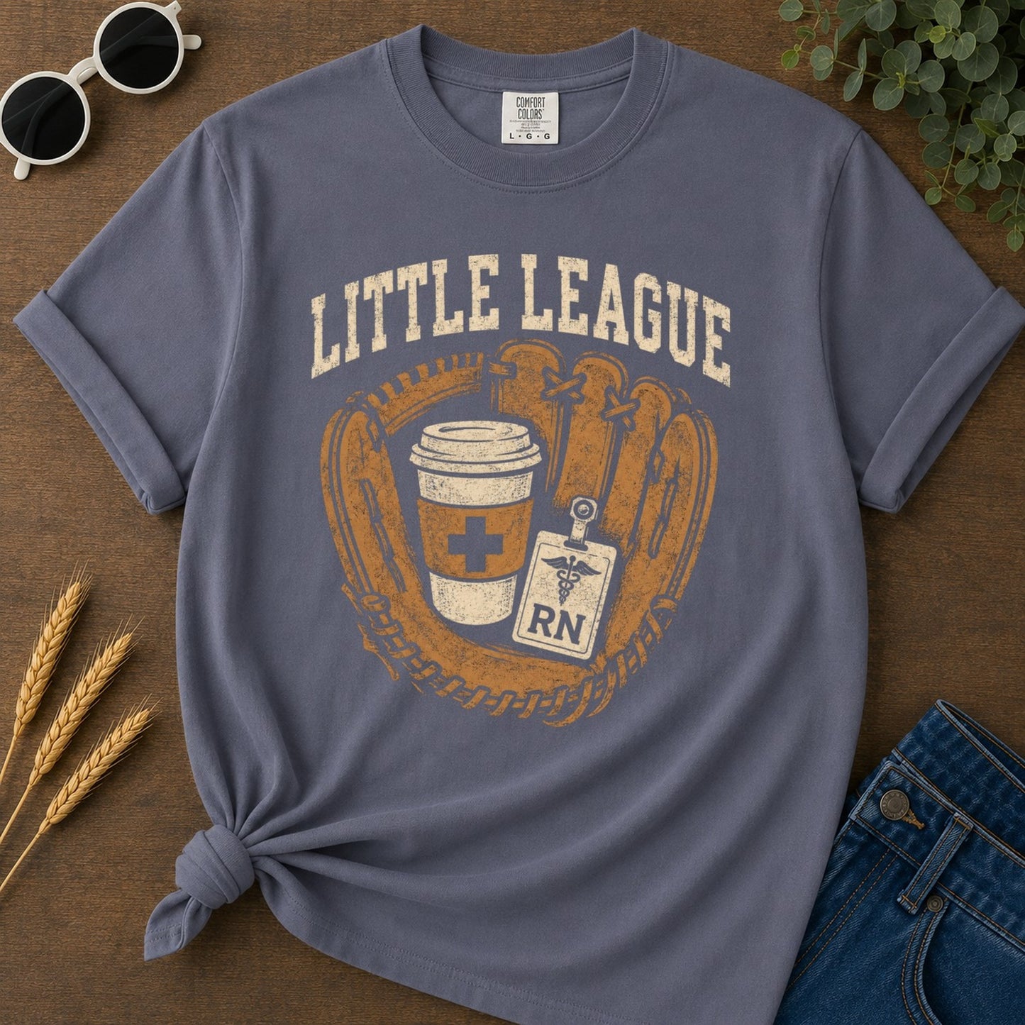Little League T-shirt - Navy Mockup