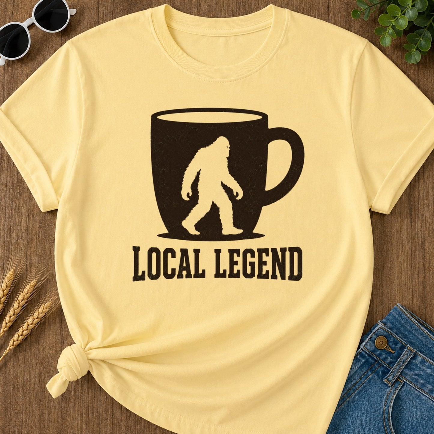 Local Legend T-shirt - Butter Mockup